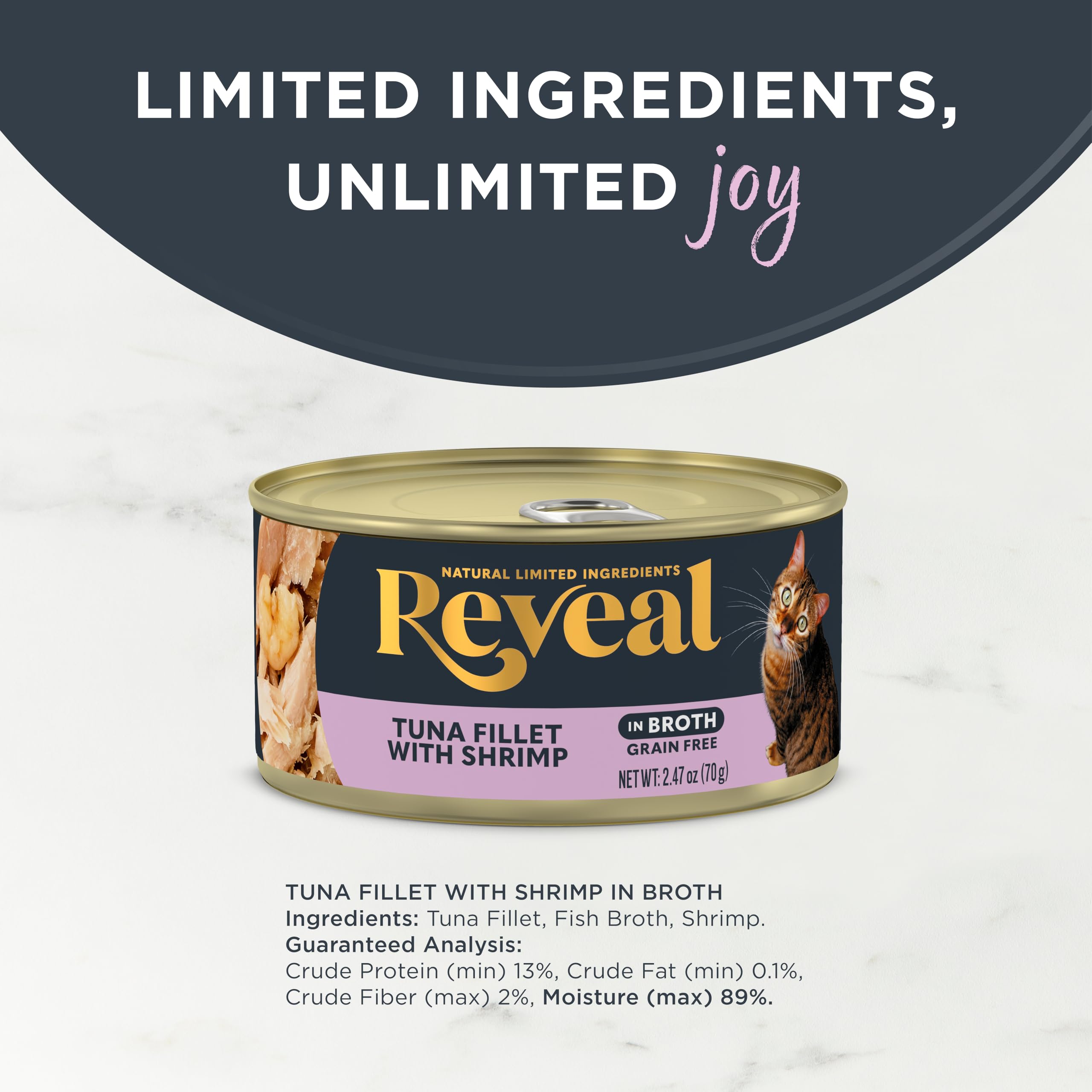 High-protein tuna fillet bites in broth appealing to picky cats