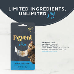 Reveal high-protein treats support active cats during training.