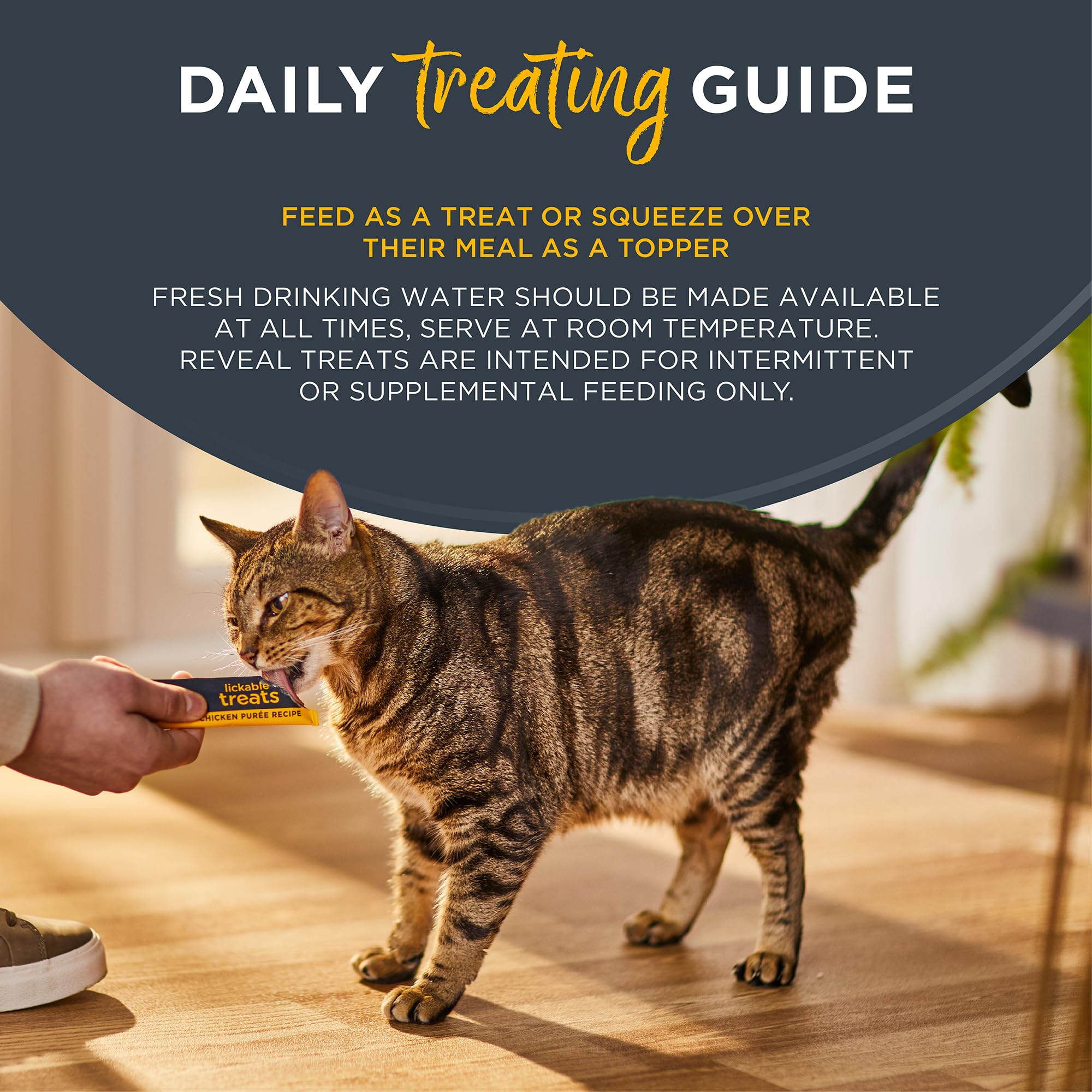 Reveal Lickable Cat Treats texture variety close-up illustrating hydrating broth and savory gravy options.