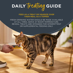 Reveal Lickable Cat Treats texture variety close-up illustrating hydrating broth and savory gravy options.