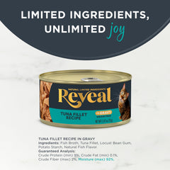 Reveal protein first ingredient graphic emphasizes prime protein in every bite