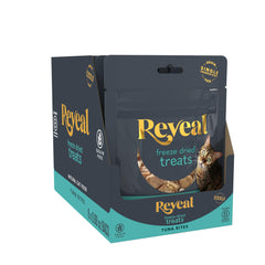 Reveal Tuna Fillet Bites bag packaging for easy on-the-go treats.