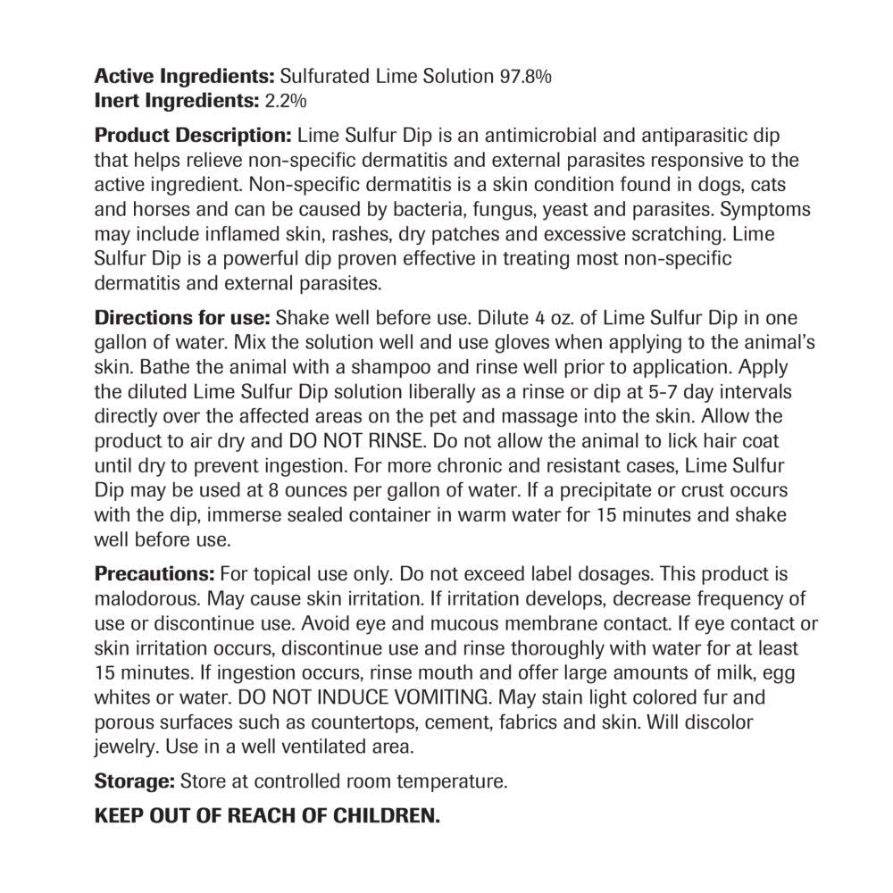 Revival Animal Health Lime Sulfur Dip air-dry application no rinse needed