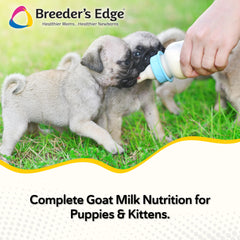 Revival Breeder's Edge Foster Care goat milk powder with scoop enables precise portions.