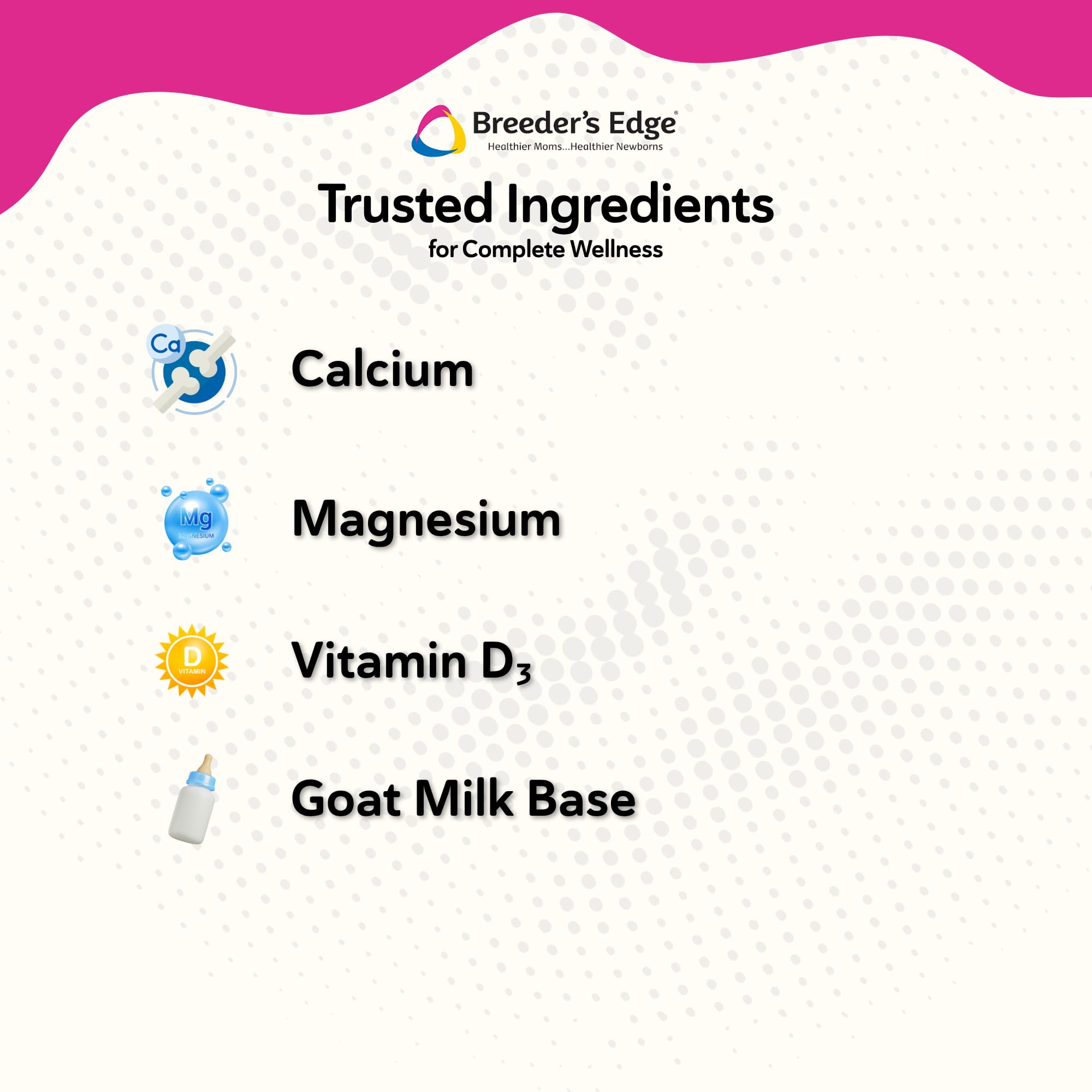 Calcium, magnesium and vitamin D3 in Cal Plus powder for bone support