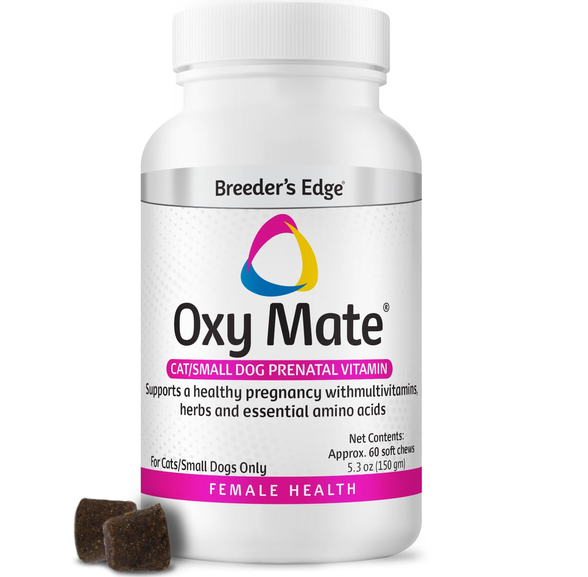 Revival Breeder's Edge Oxy Mate bottle front for prenatal pet nutrition