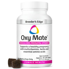 Revival Breeder's Edge Oxy Mate bottle with soft chews for pregnant dogs and cats