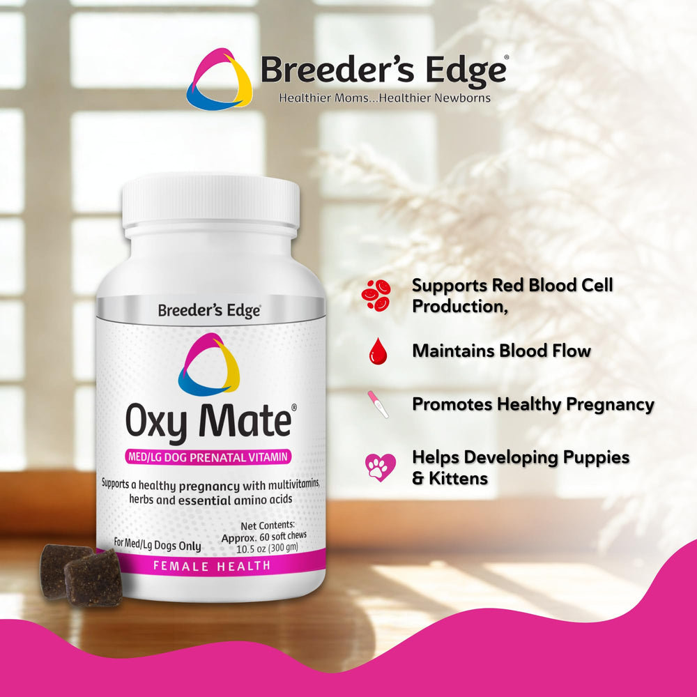 Revival Breeder's Edge Oxy Mate packaging highlighting prenatal nutrients