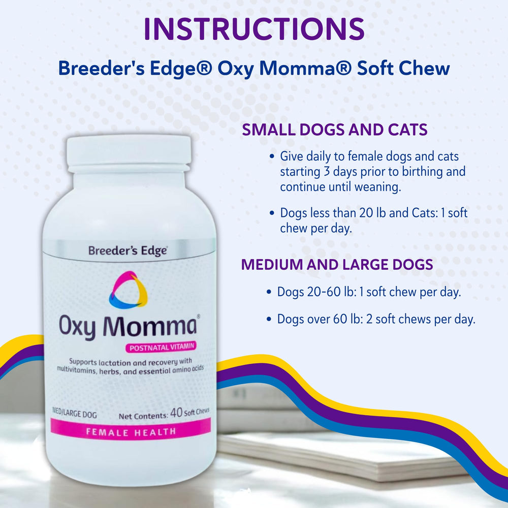 Breeder's Edge Oxy Momma chews close-up texture
