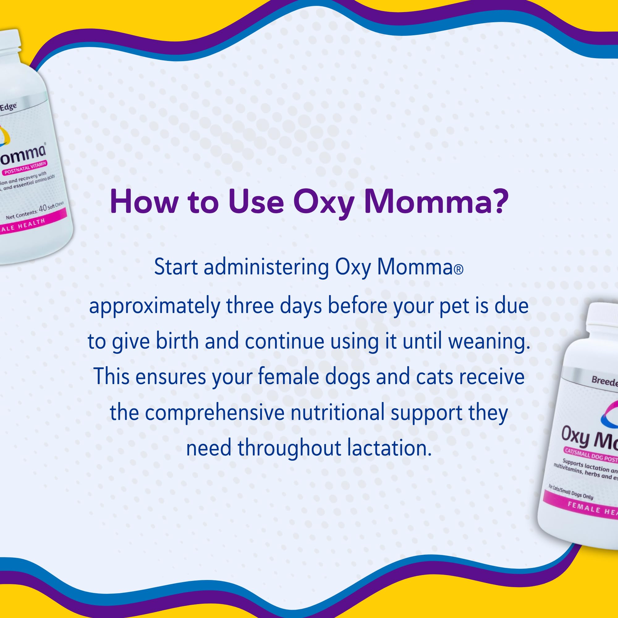 Breeder's Edge Oxy Momma dose being served to a nursing pet