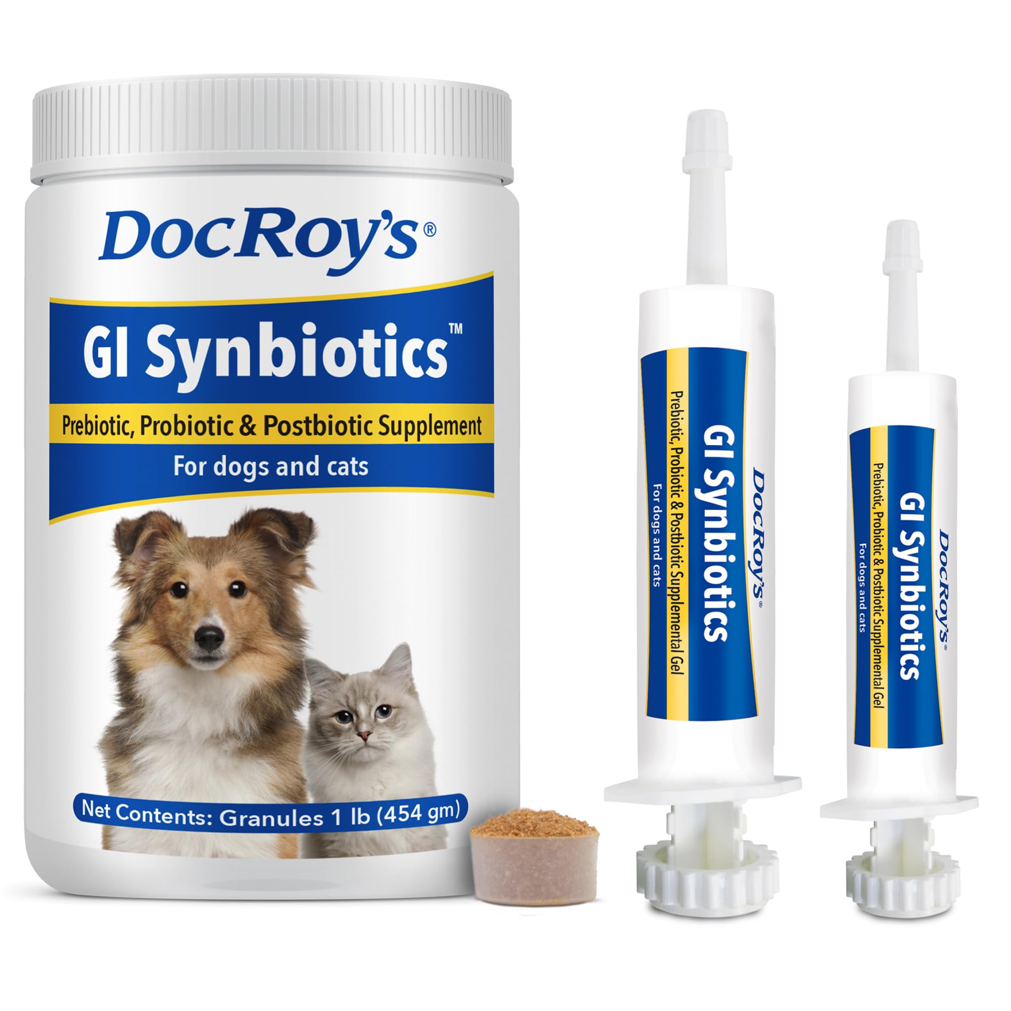 Revival Doc Roy’s GI Synbiotics label close-up showing live cultures and BgMOS.
