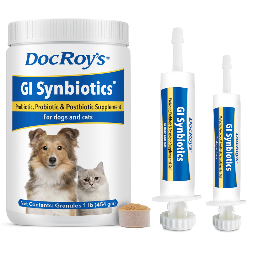 Revival Doc Roy’s GI Synbiotics label close-up showing live cultures and BgMOS.
