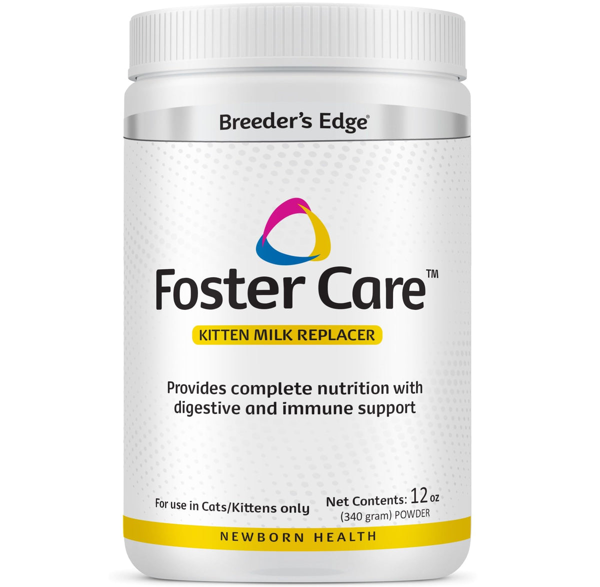 Revival Foster Care Feline bottle showing 12oz milk replacer for kittens' early nutrition.
