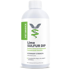 Revival Lime Sulfur Dip bottle shown for at-home skin care support.