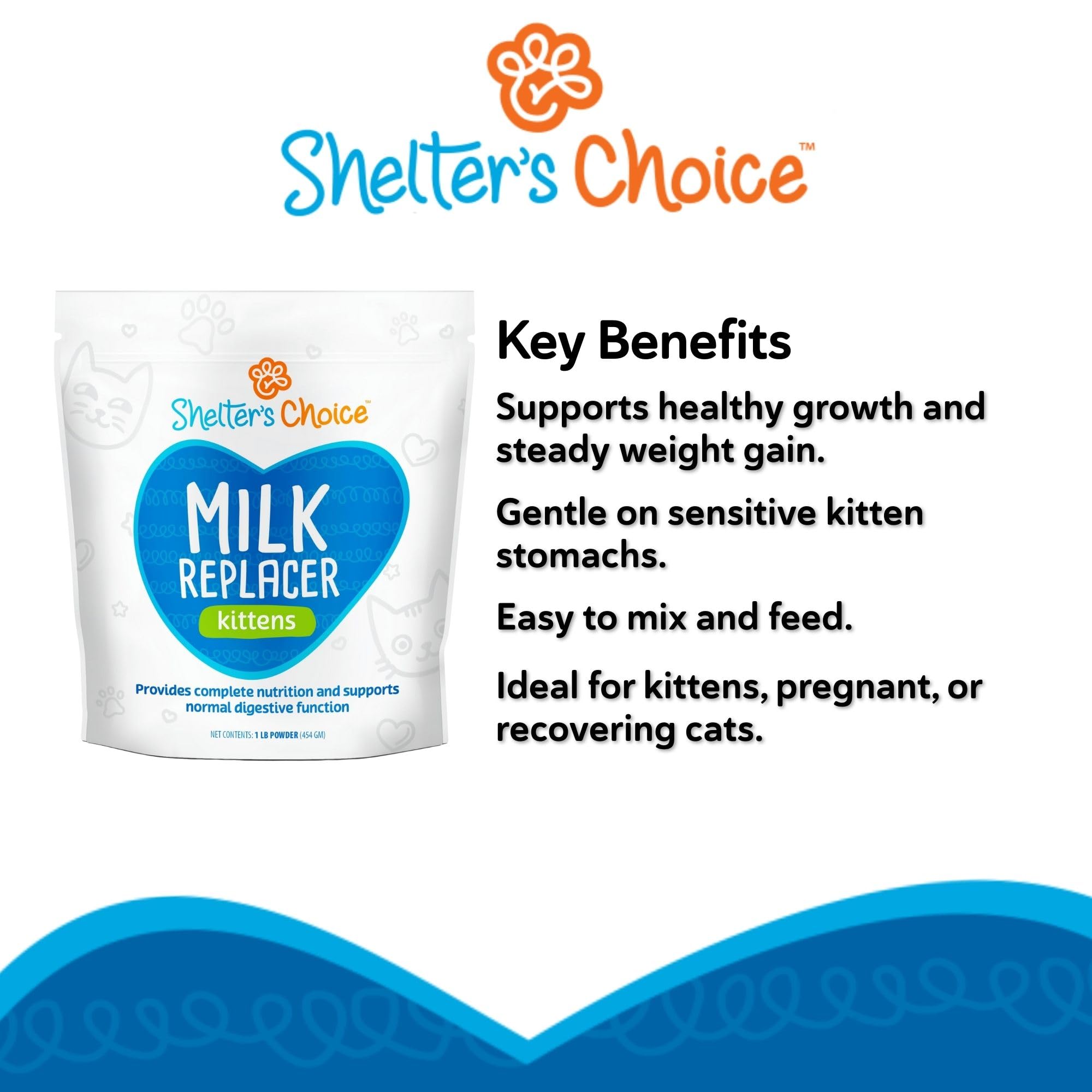 Revival Shelter Choice complete nutrition for kittens supports development.