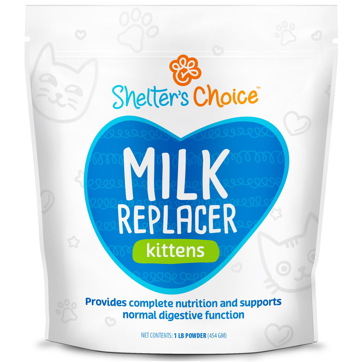 Revival Shelter Choice kitten milk replacer powder supports healthy growth.