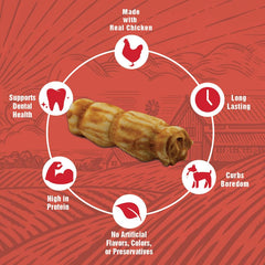 Rewardables beef cheek rolls close-up reveals real chicken coating.