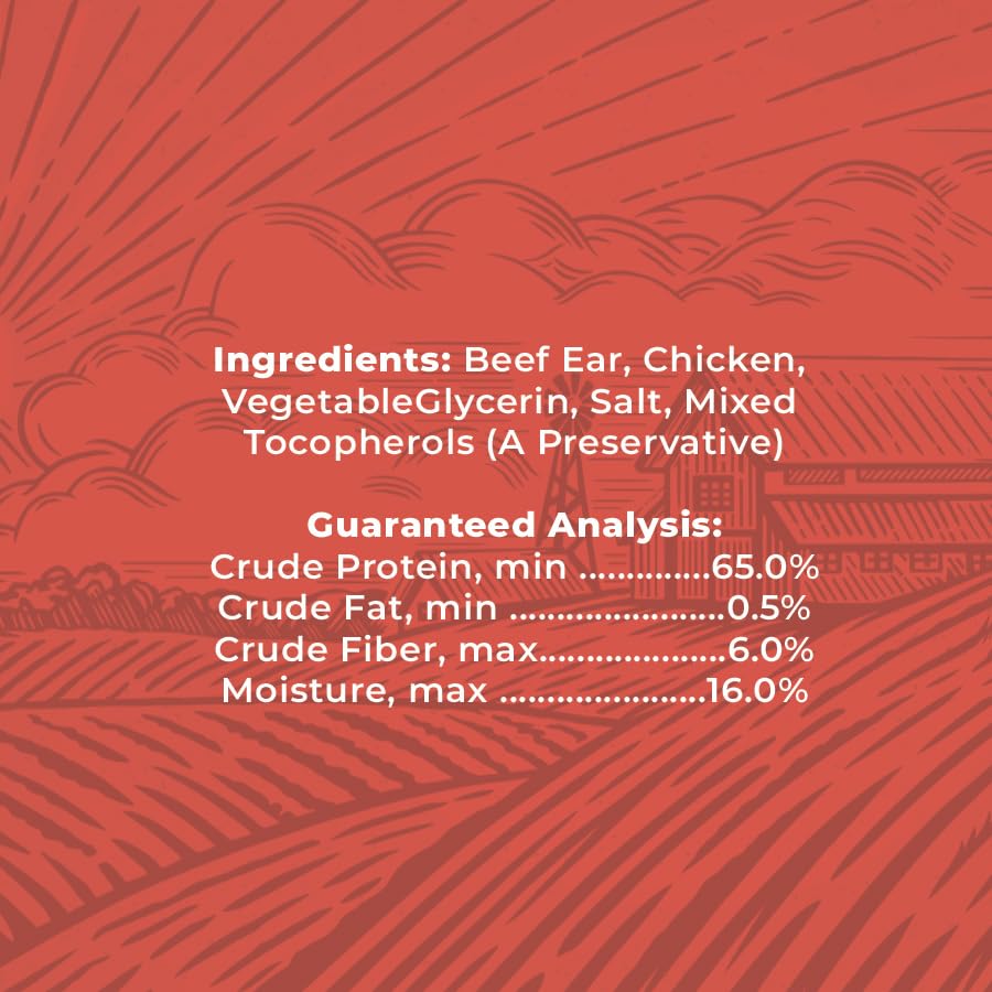 Rewardables chicken coated cow ear nuggies packaging and brand label for easy gifting