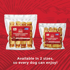 Rewardables chicken coating detail highlights natural flavor and texture.