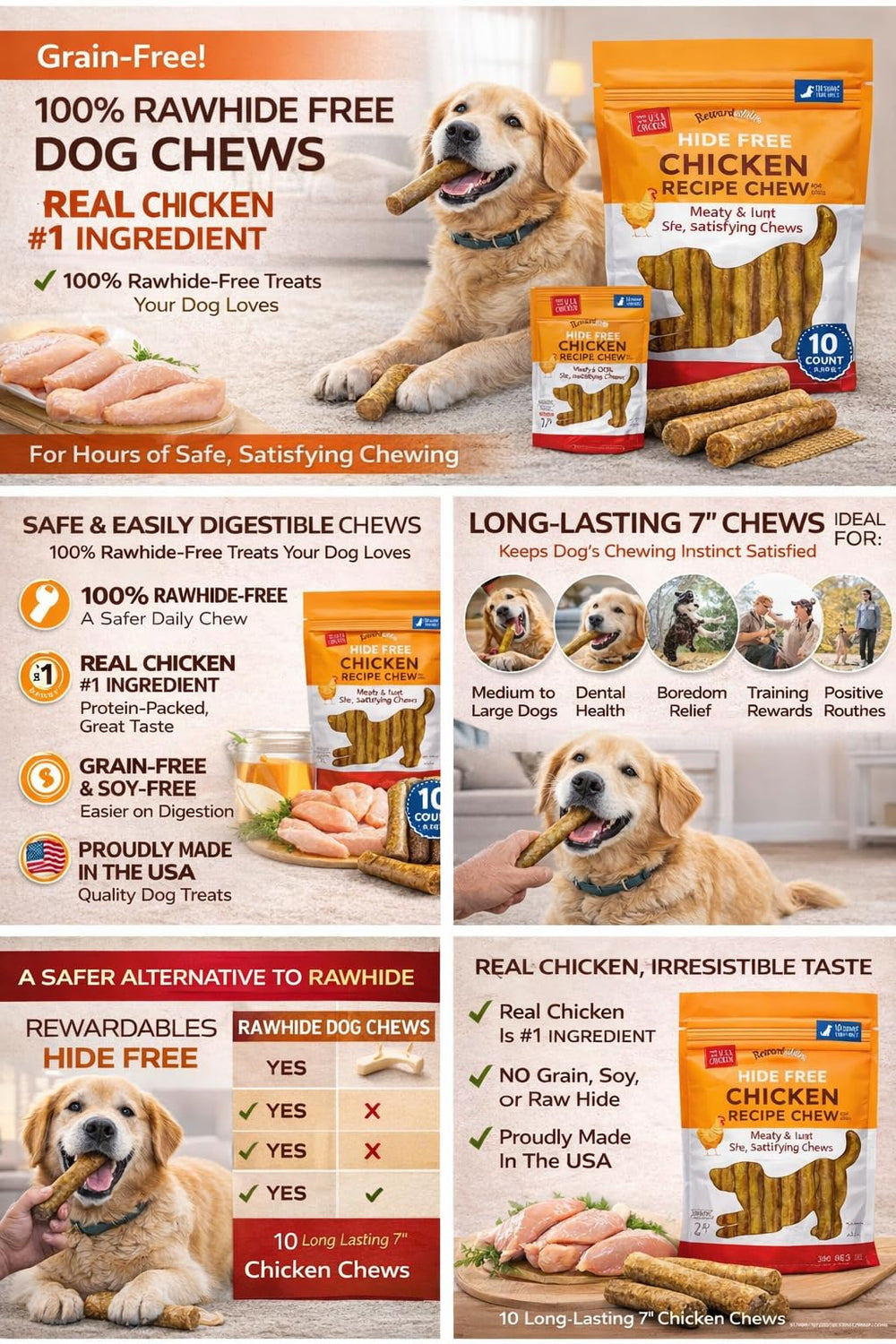 Ideal for training rewards, walks, and crate time as a wholesome chew option.