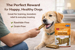 Rewardables grain-free dog chews designed for dogs with sensitive stomachs and allergies.