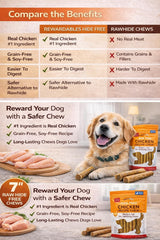 Grain-free and soy-free formula supports sensitive stomachs with a satisfying chew.