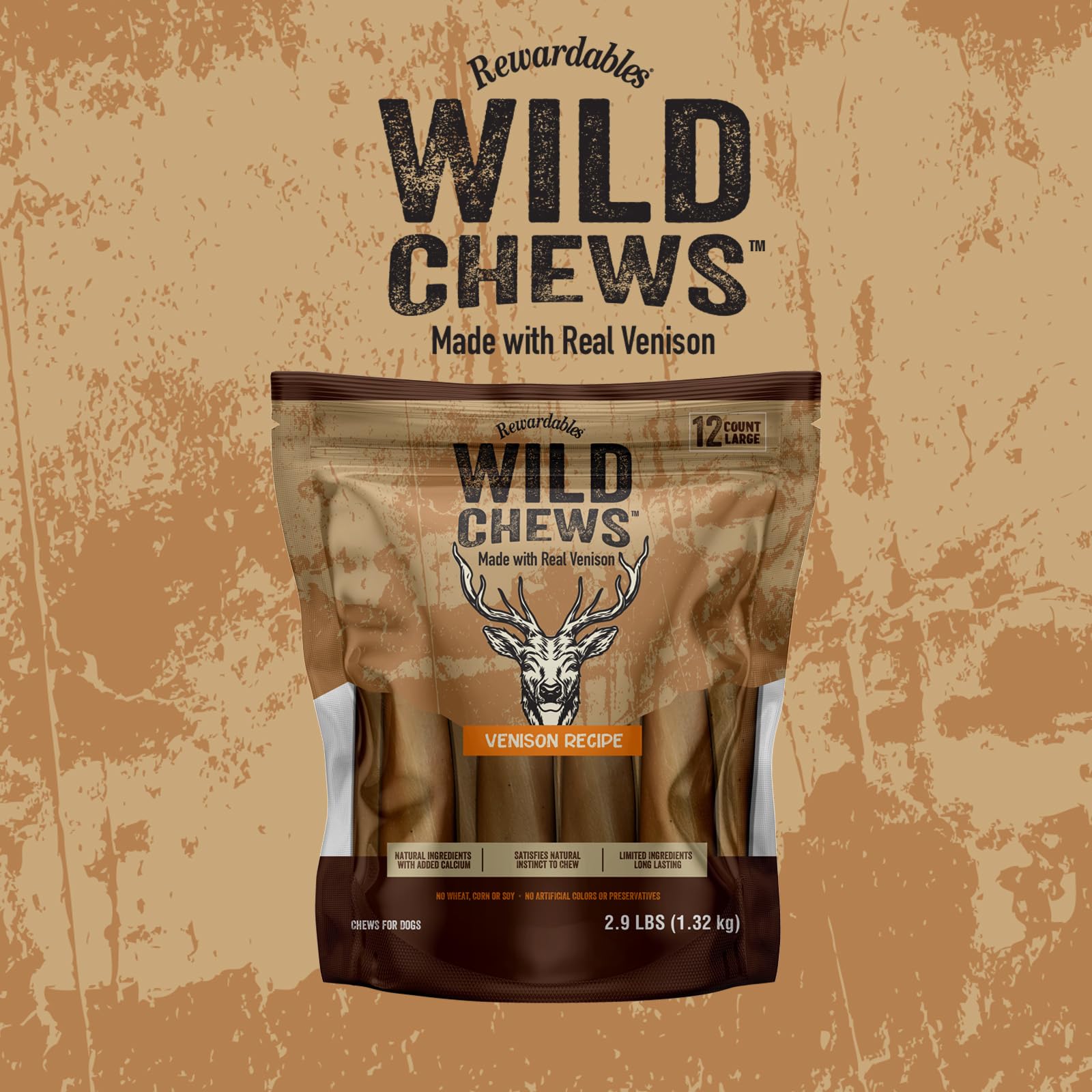 Rewardables Wild Chews 12-pack for convenient large-dog rewards