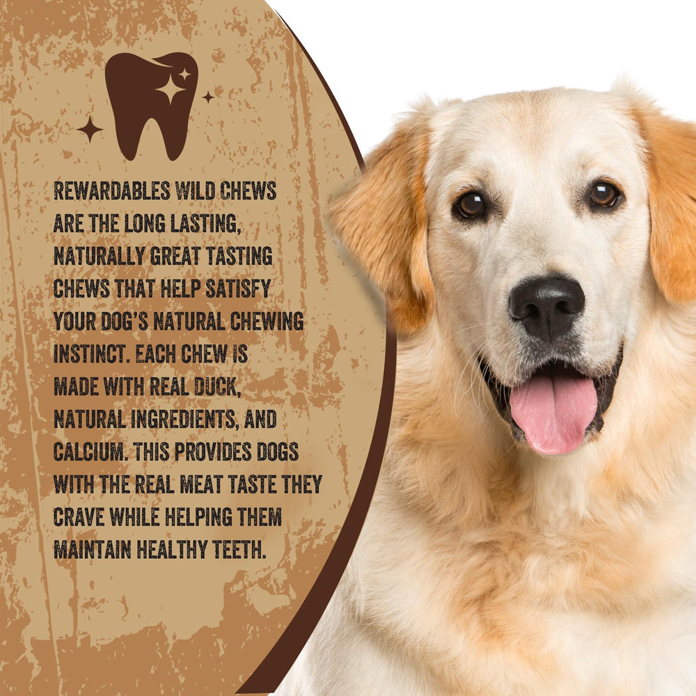 Rewardables Wild Chews free from artificial colors and preservatives for a cleaner treat.