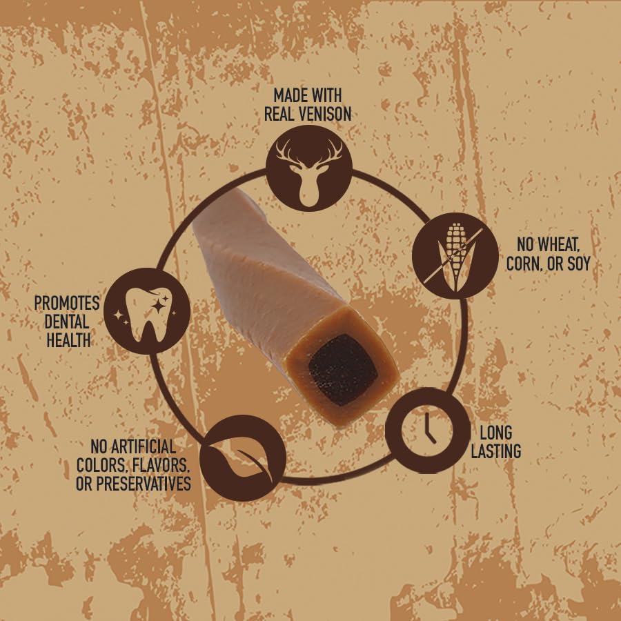 Rewardables Wild Chews venison closeup showcases real meat flavor for satisfying chewers.