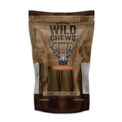 Rewardables Wild Chews venison piece provides a long lasting reward for large dogs.