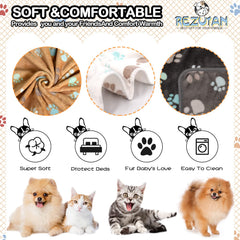 Rezutan blanket shown in kennel setup for cozy confinement.