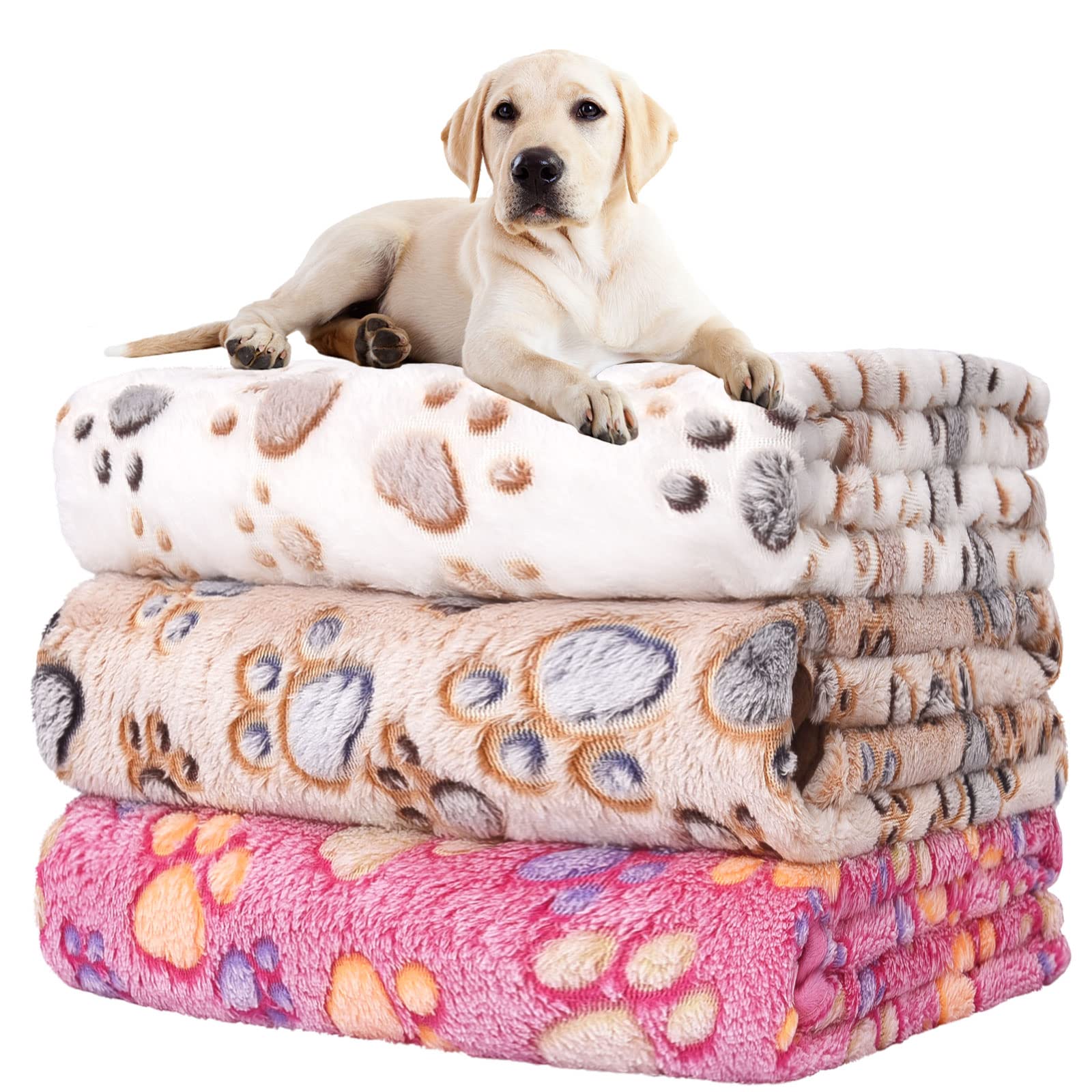 Rezutan dog blanket soft-flannel offers plush warmth for large dogs