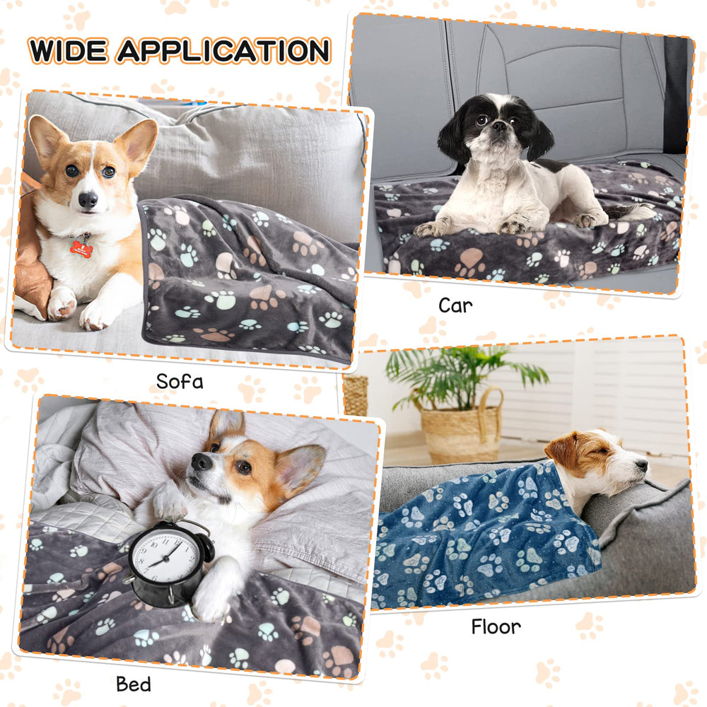 Rezutan premium dog blanket blue folded for car travel convenience
