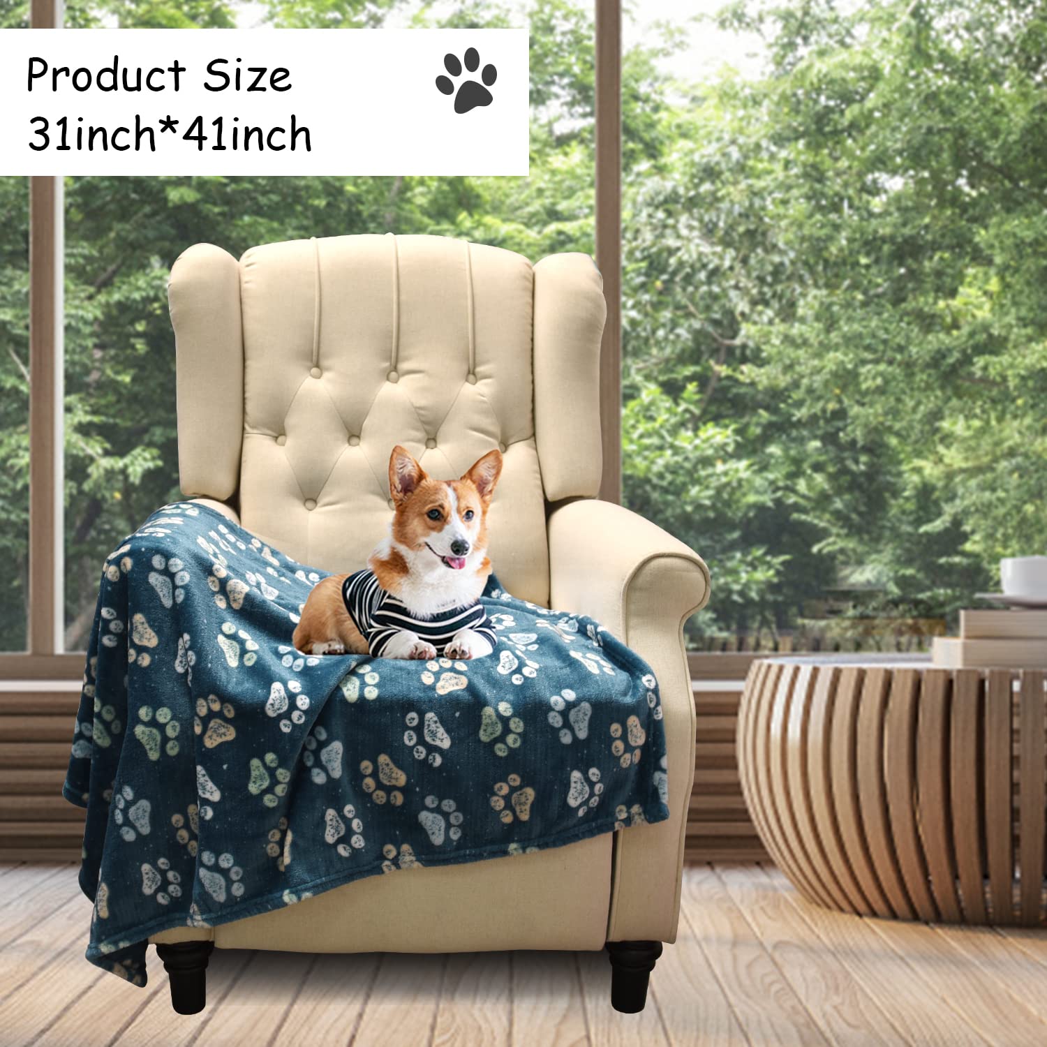 Rezutan premium dog blanket gray on kennel keeps pets dry and warm