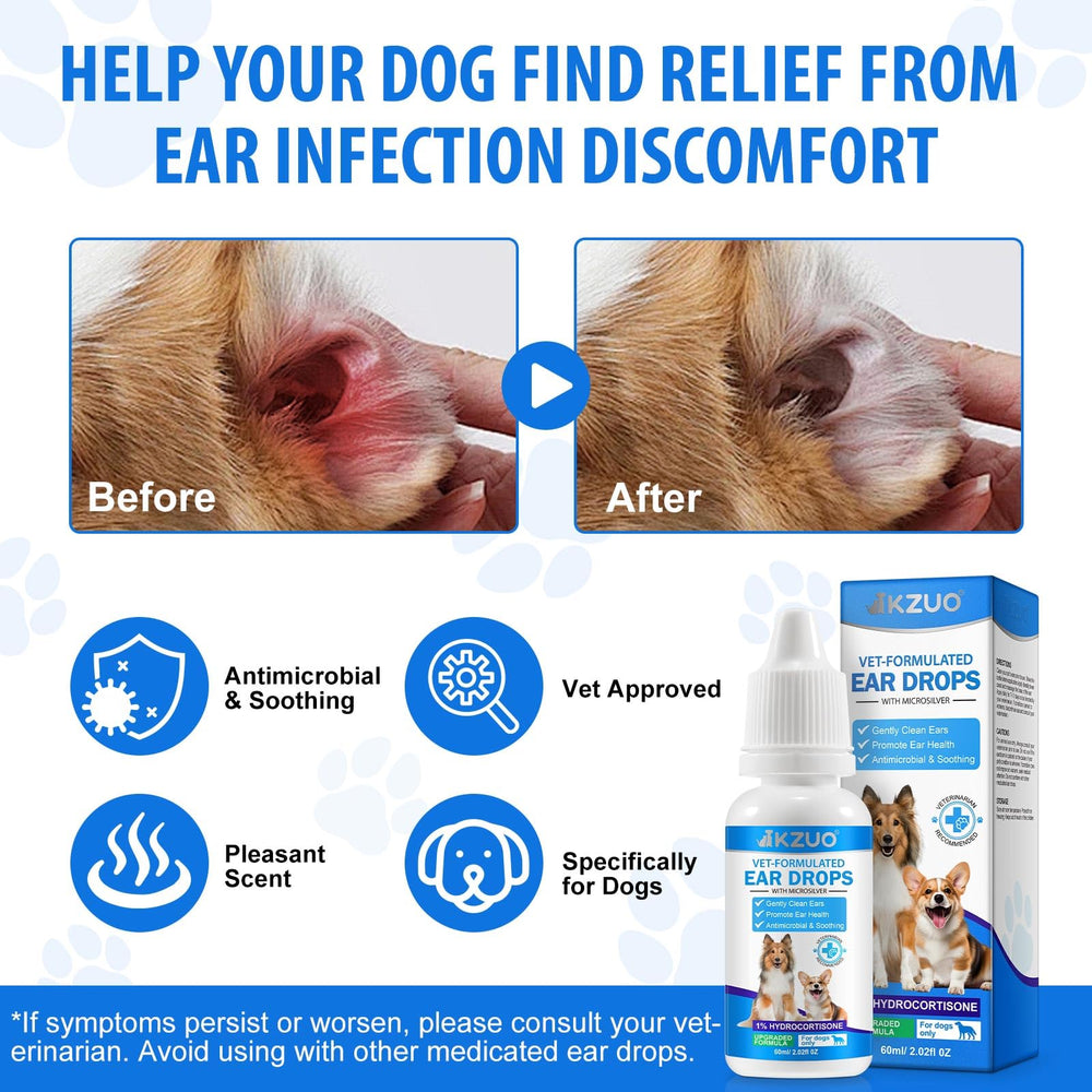 RHBESTOK yeast infection relief for dogs helps soothe itchy ears