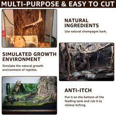 RHBLME cork bark easy cut backdrop for custom tank sizes and layouts