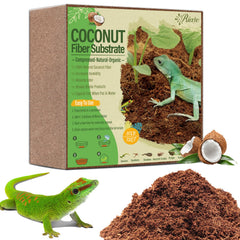 Riare 10lbs coconut fiber brick expands when soaked to form fluffy, humidity-retaining bedding