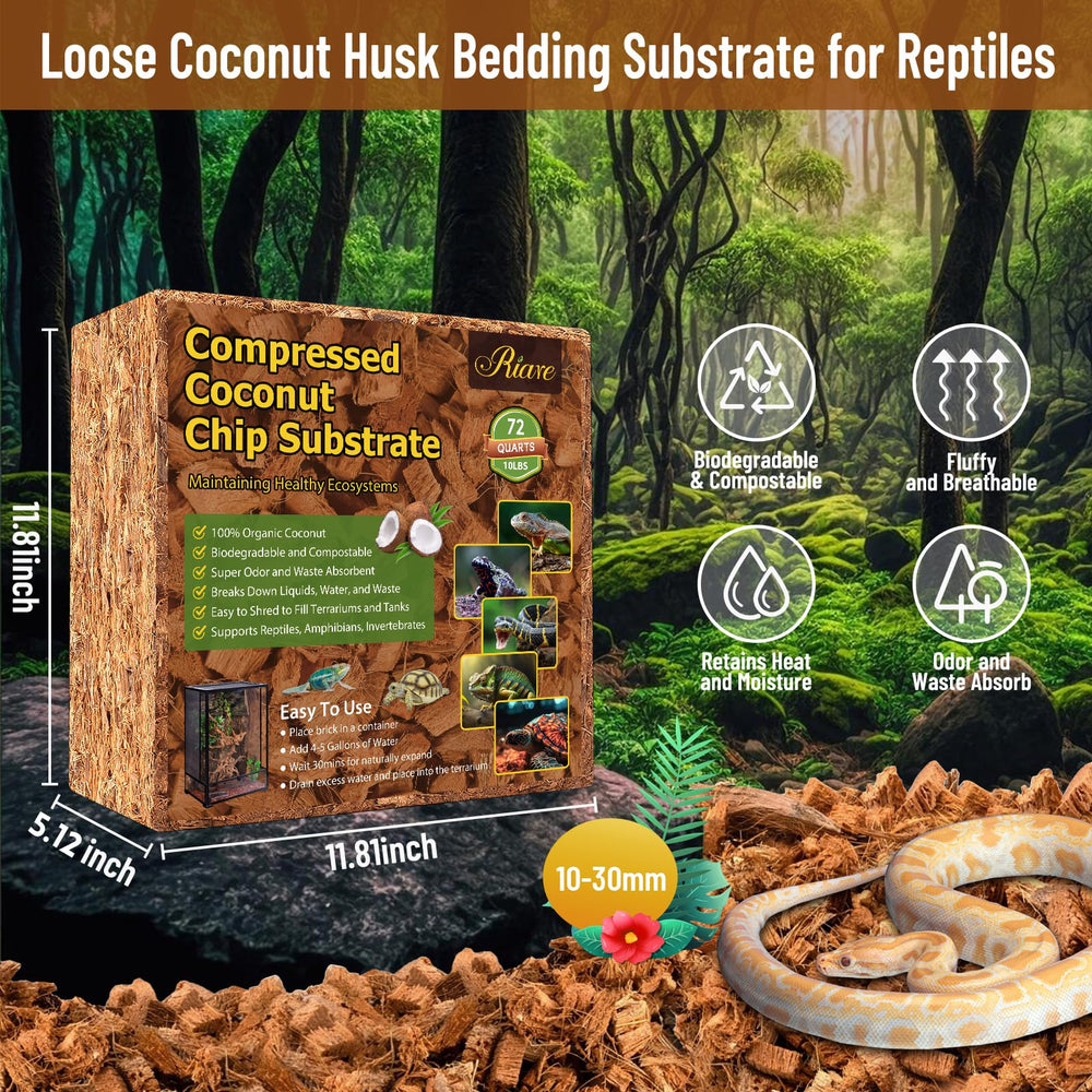 Riare coconut chip substrate expanded showing loose texture after hydration