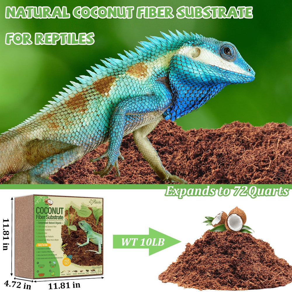 Riare coconut coir substrate expands in water to a soft, breathable bed