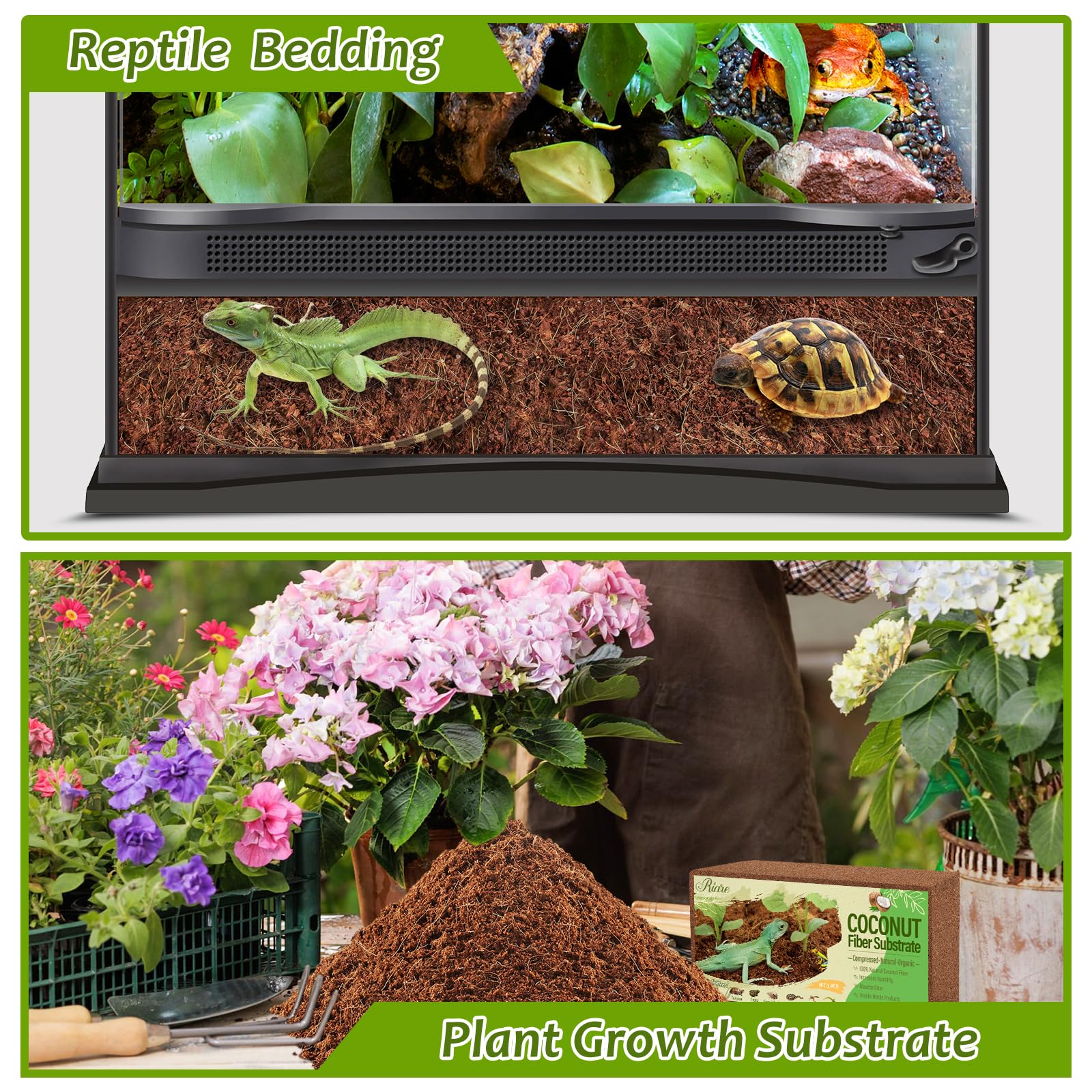 Riare bricks are easy to use and store, soaking quickly for setup.