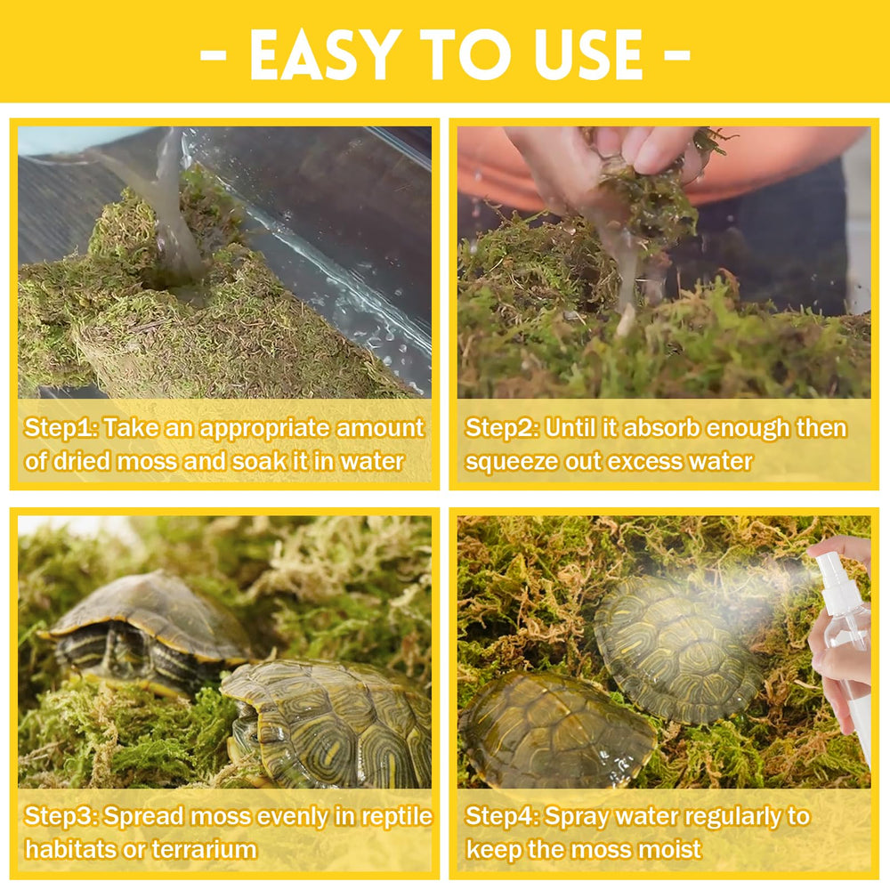 Riare moss soft texture encourages digging and nesting in burrowing pets.