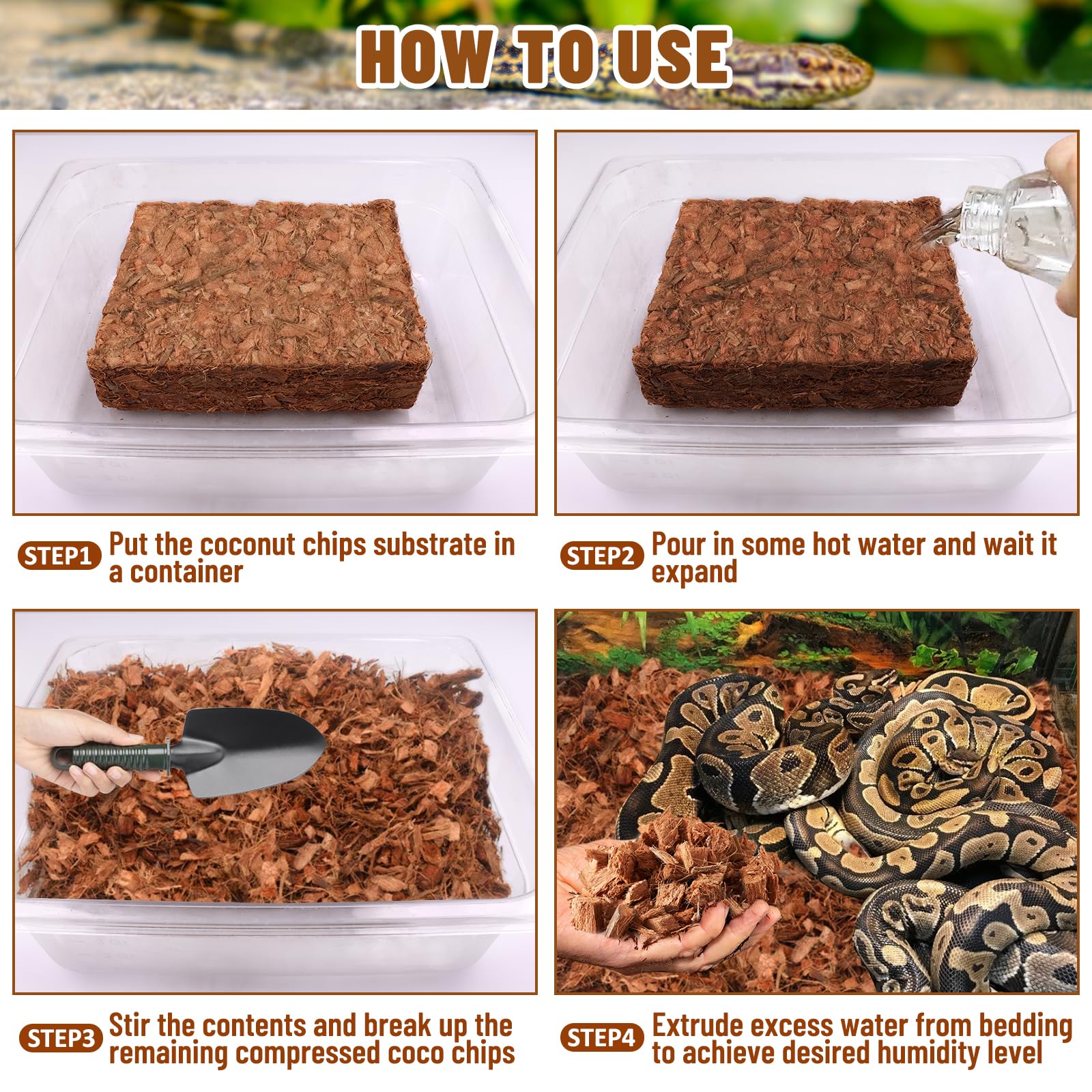 Riare terrarium bed soft texture provides gentle bedding for reptiles