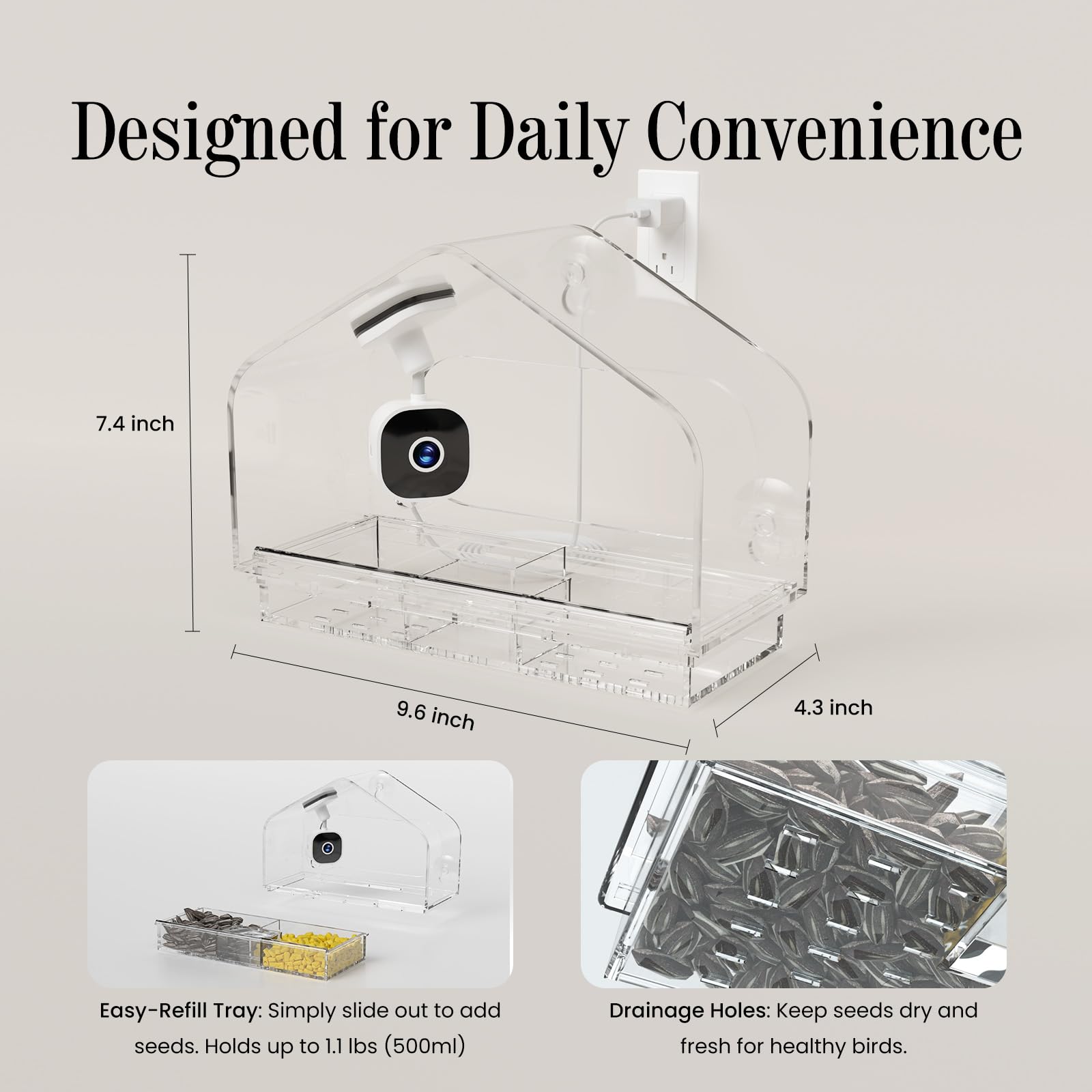 RichBird cat TV compatible setup for safe indoor pet viewing