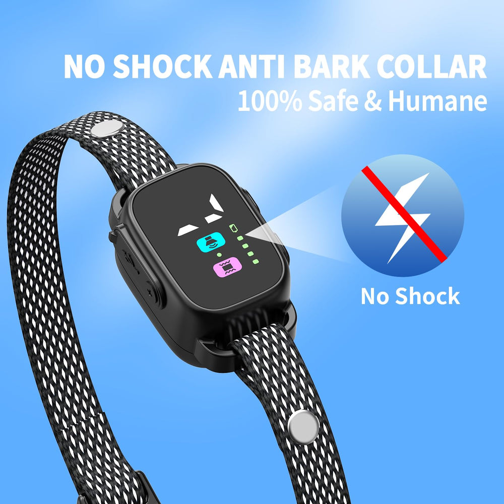 RICIVI anti-bark collar small dog showing 7 sensitivity levels