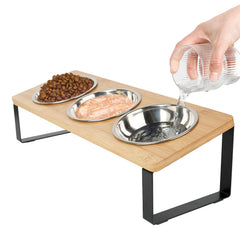 RIHAIVHX elevated cat bowl with a 15-degree tilt for comfortable meals