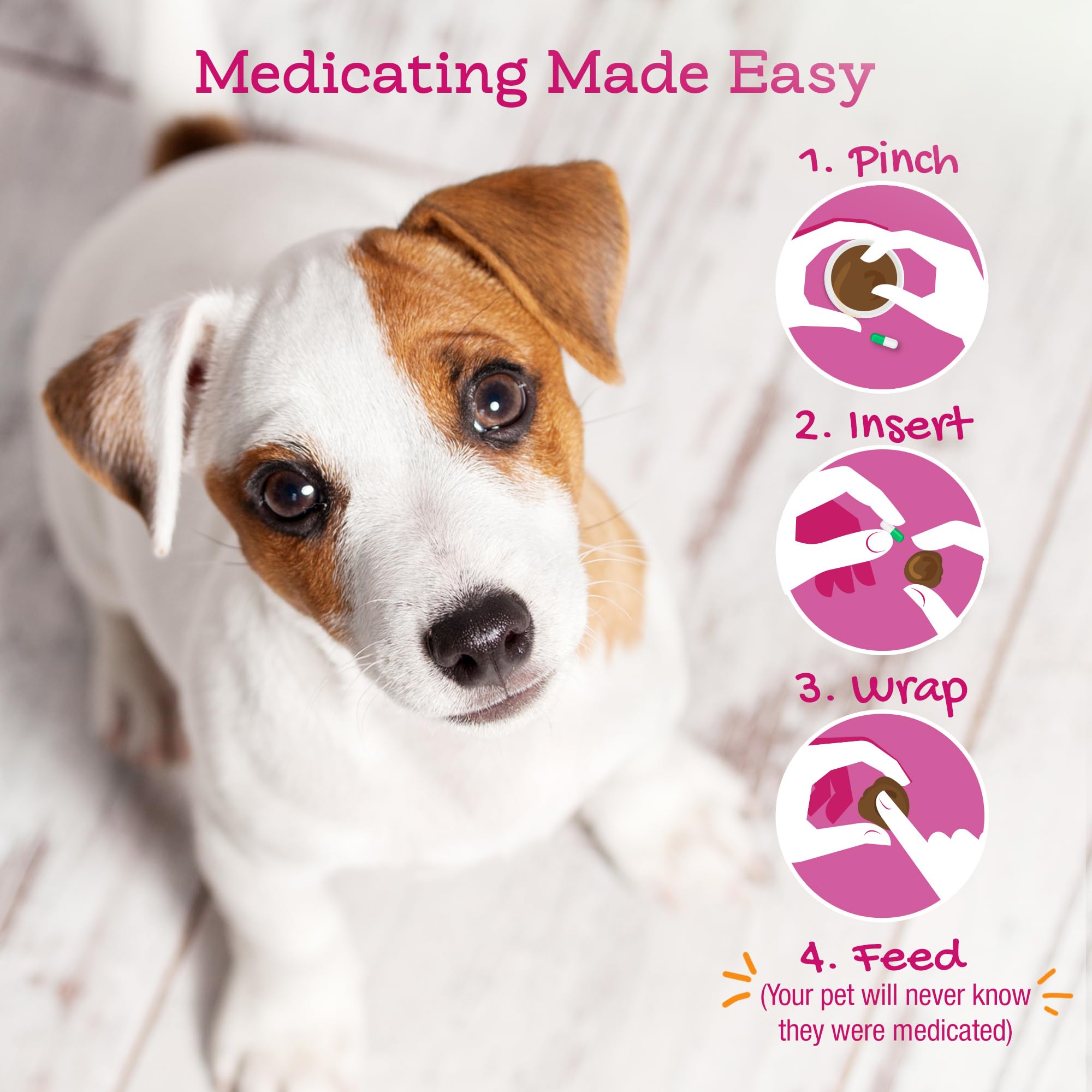 Riley's Pill Wrap moldable texture forming a pill pocket around tablets