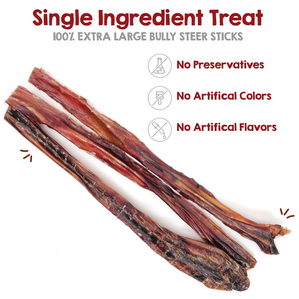 Riley's bully sticks USA-made 5ct pack, clean single-ingredient treat.