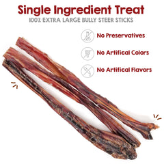 Riley's bully sticks USA-made 5ct pack, clean single-ingredient treat.