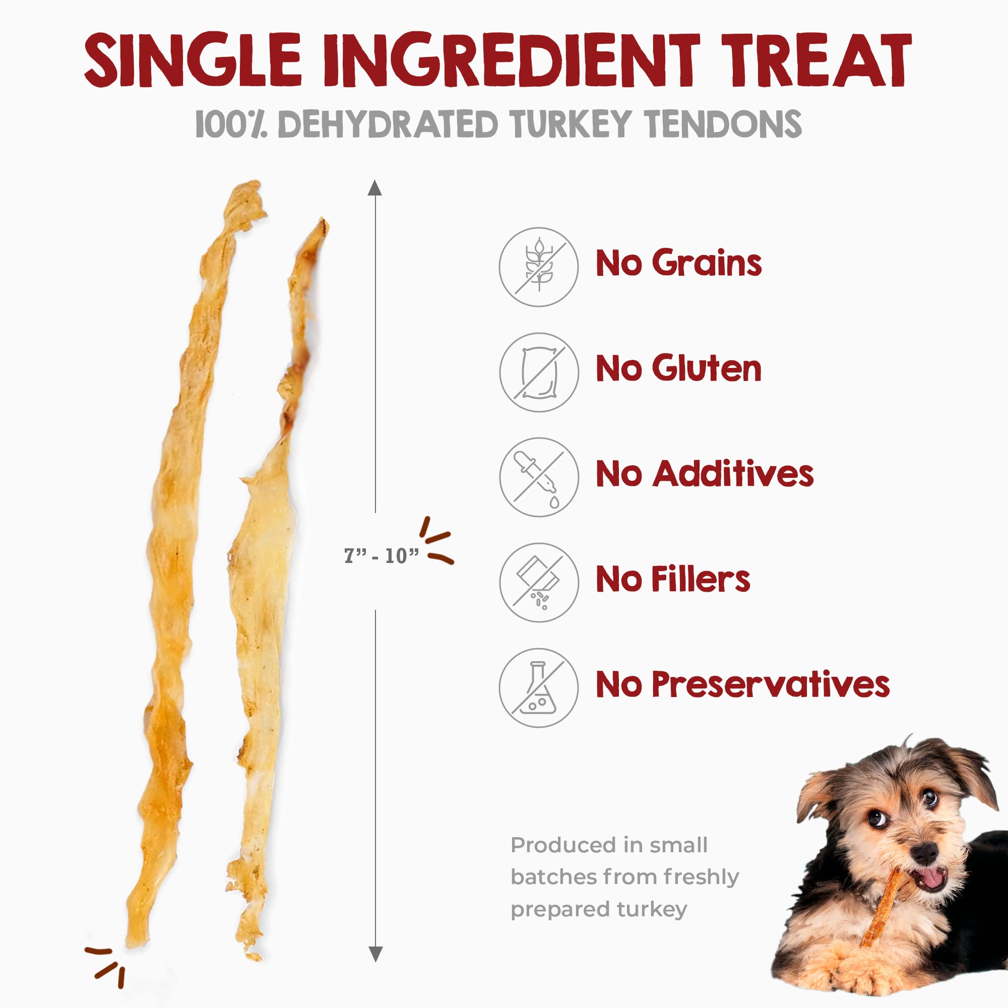 Riley's Turkey Tendons single-ingredient snack suitable for gentle digestion.
