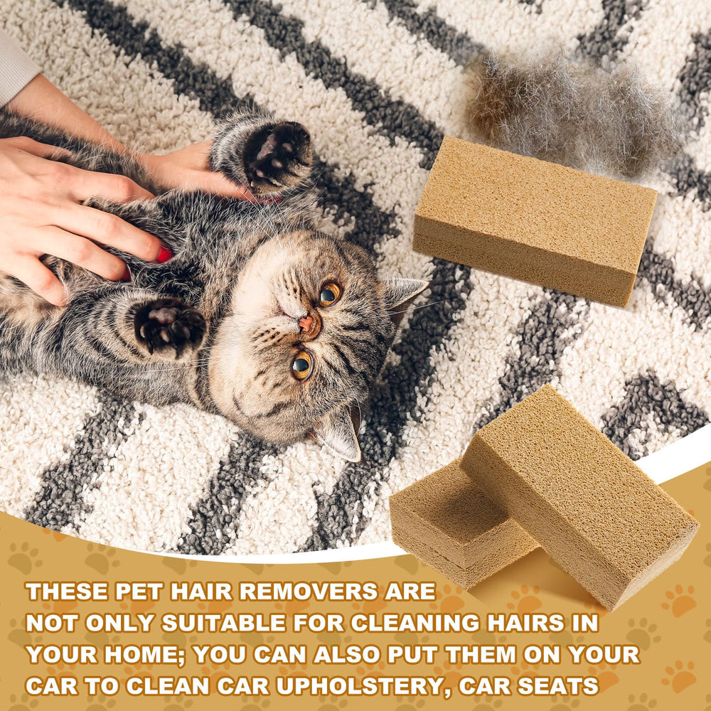 RimCereal pet hair remover sponge on furniture highlights effortless fur lifting and dust control